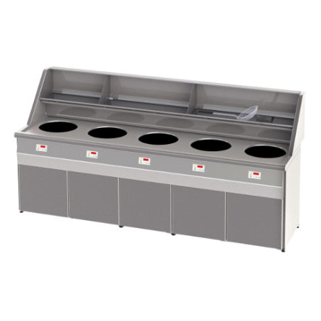 Friteuse gaz - Type Santana - Cuves rondes -5 cuves rondes avec aspiration