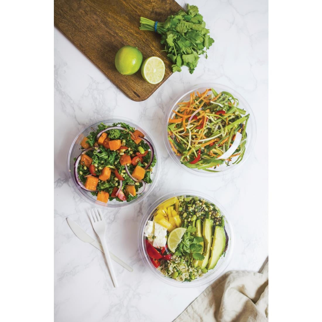 Bols salade PLA compostables série 185 Vegware 709ml (lot de 300) — FS180