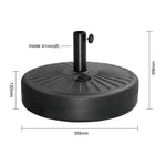 Pied de parasol à remplir noir Bolero 20L — FS231