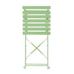 Chaises de terrasse pliantes en acier Bolero vert clair (lot de 2) — FT270