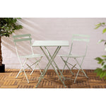 Chaises de terrasse pliantes en acier Bolero vert clair (lot de 2) — FT270