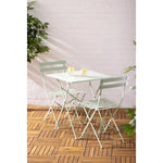 Chaises de terrasse pliantes en acier Bolero vert clair (lot de 2) — FT270