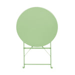 Table de terrasse carrée pliante en acier Bolero vert clair 595 mm — FT272