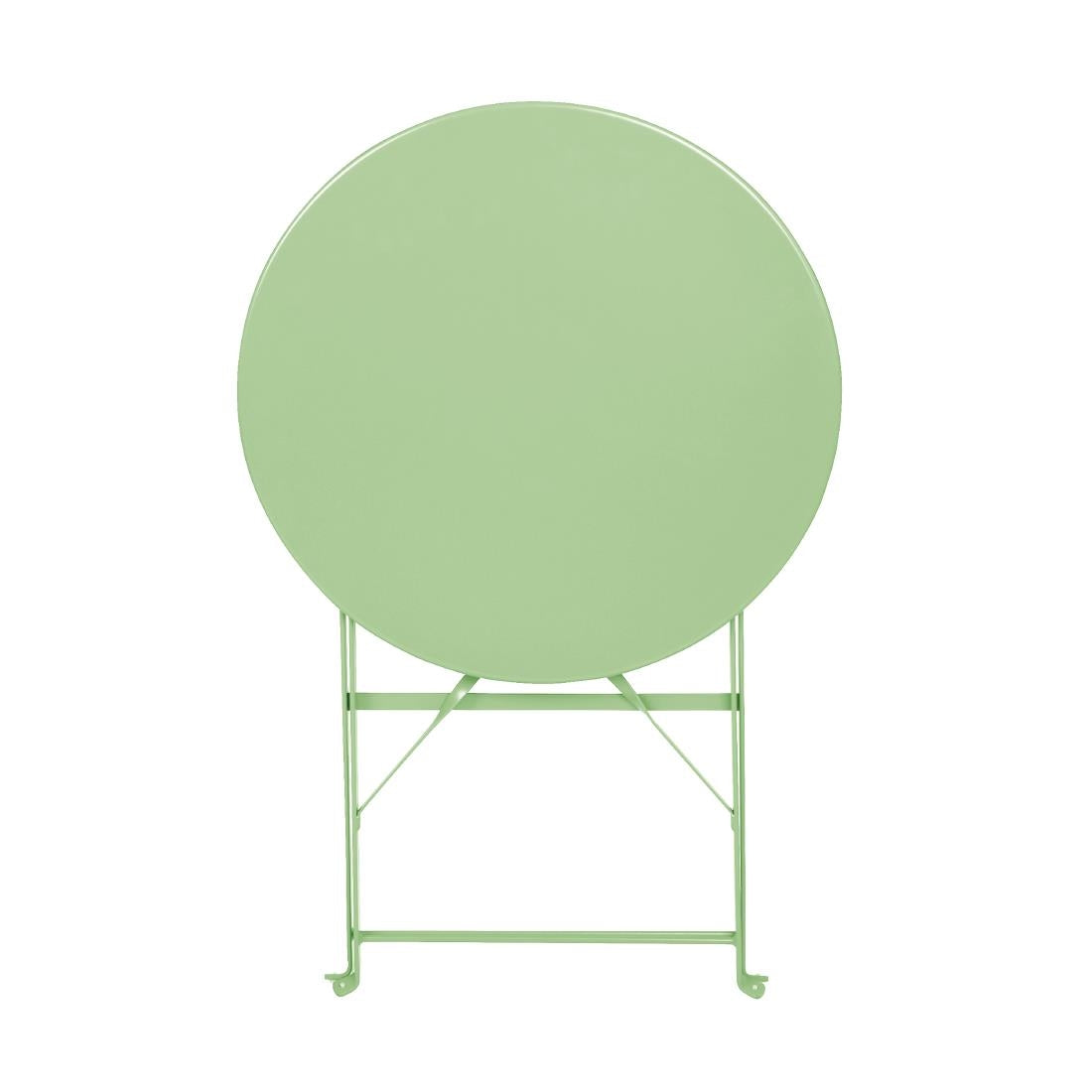 Table de terrasse carrée pliante en acier Bolero vert clair 595 mm — FT272
