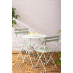 Table de terrasse carrée pliante en acier Bolero vert clair 595 mm — FT272