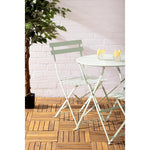 Chaises de terrasse pliantes en acier Bolero vert clair (lot de 2) — FT270