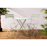 Table de terrasse carrée pliante en acier Bolero vert clair 595 mm — FT272