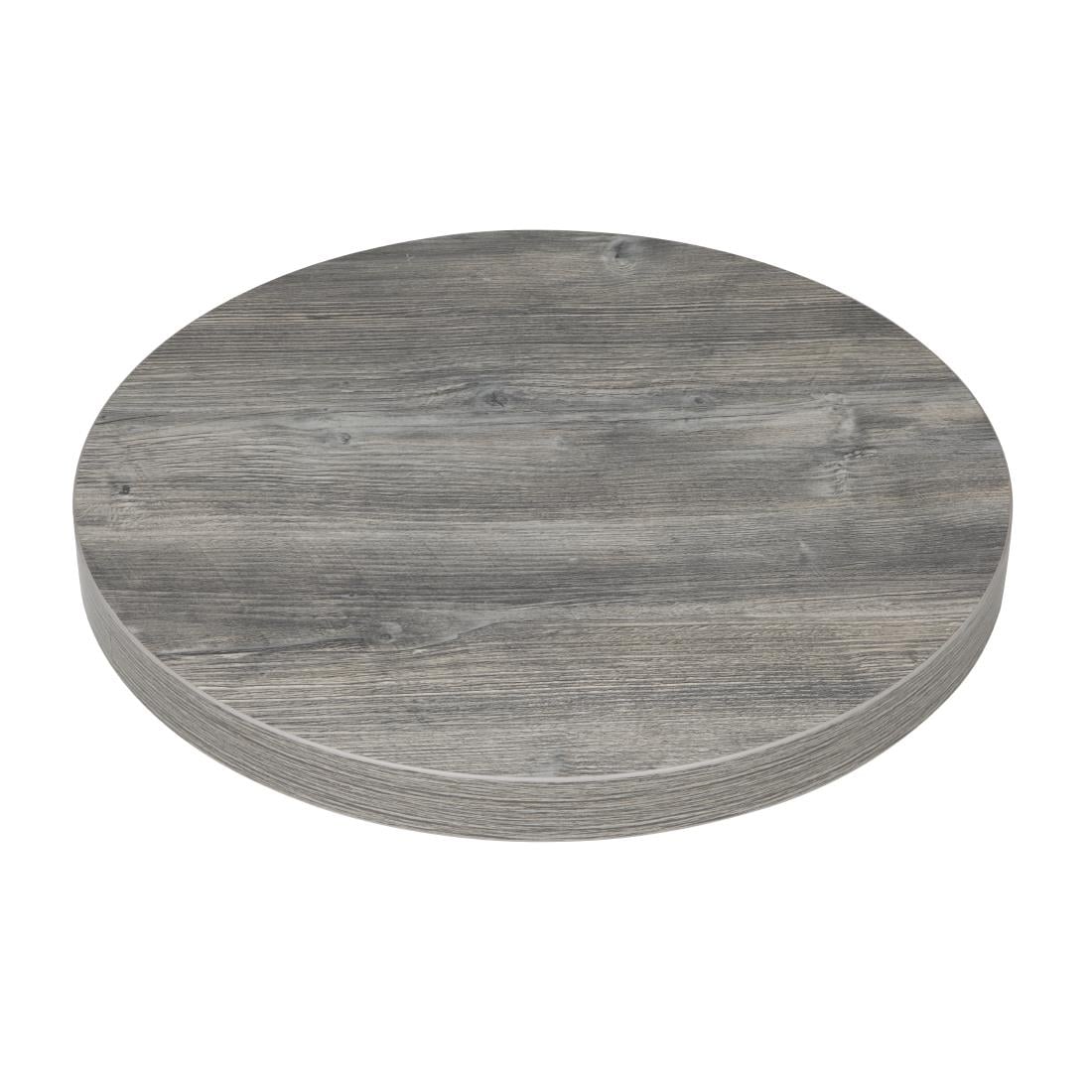 Plateau de table rond pré-percé en mélamine Bolero gris 600 mm — FT292