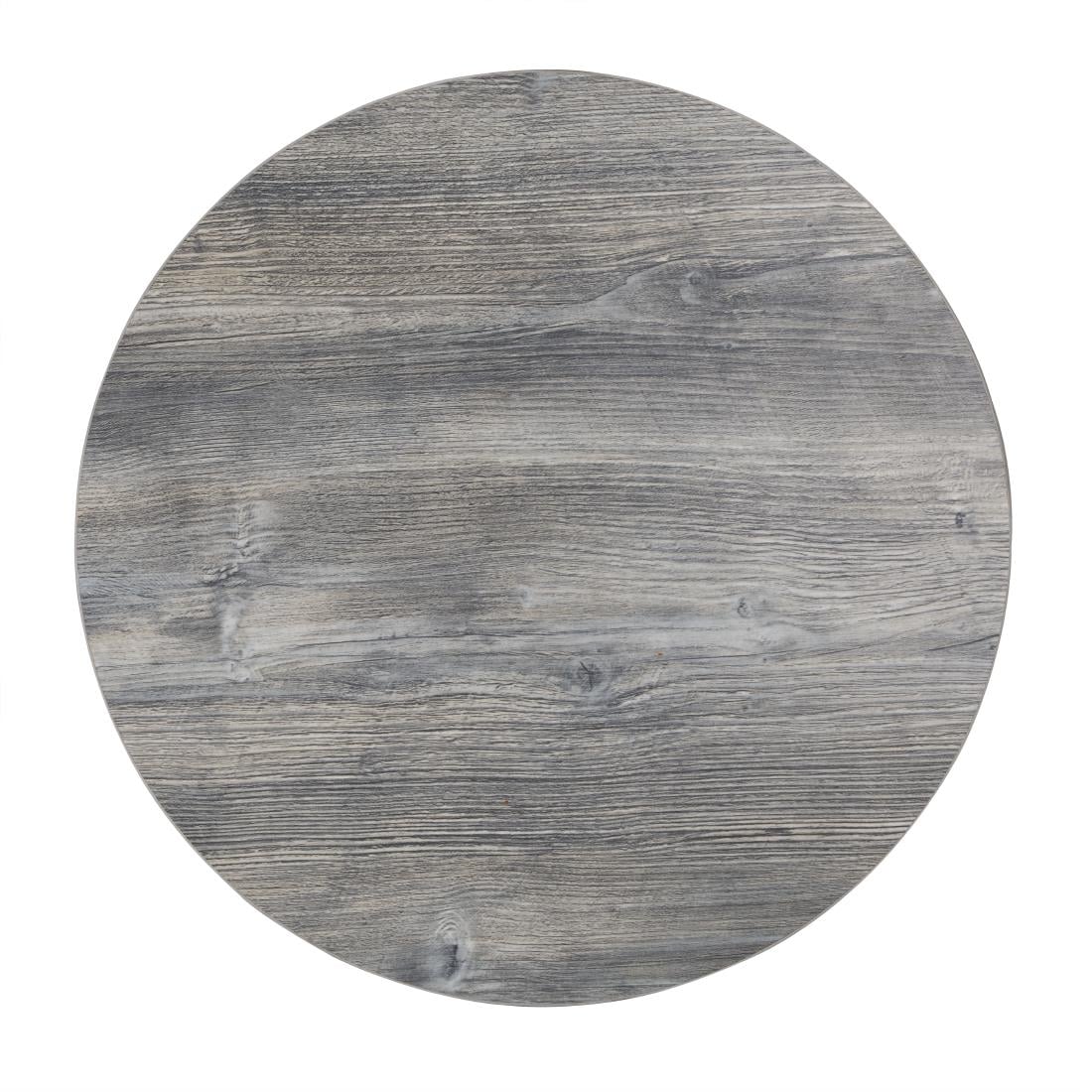 Plateau de table rond pré-percé en mélamine Bolero gris 600 mm — FT292