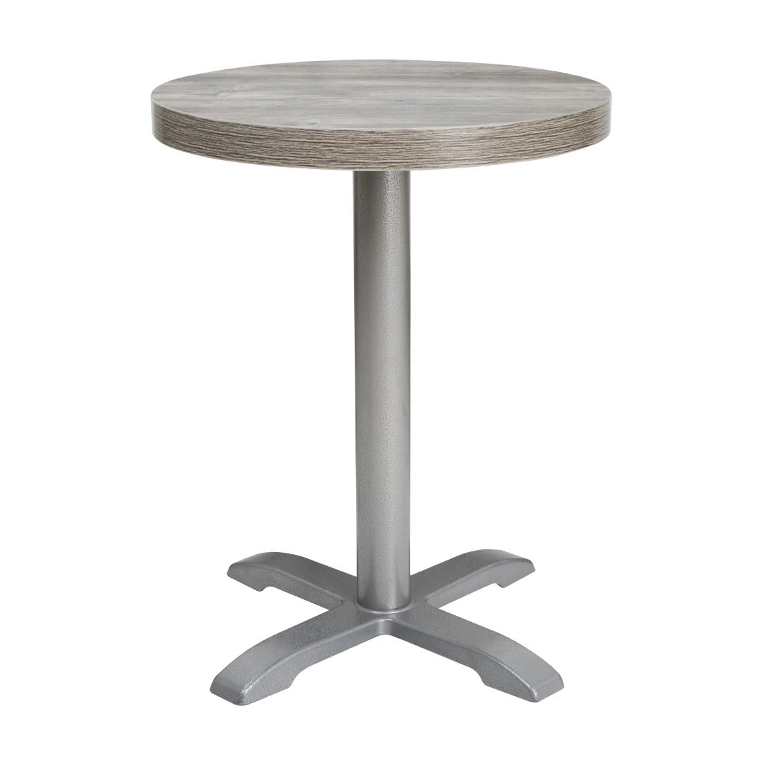 Plateau de table rond pré-percé en mélamine Bolero gris 600 mm — FT292