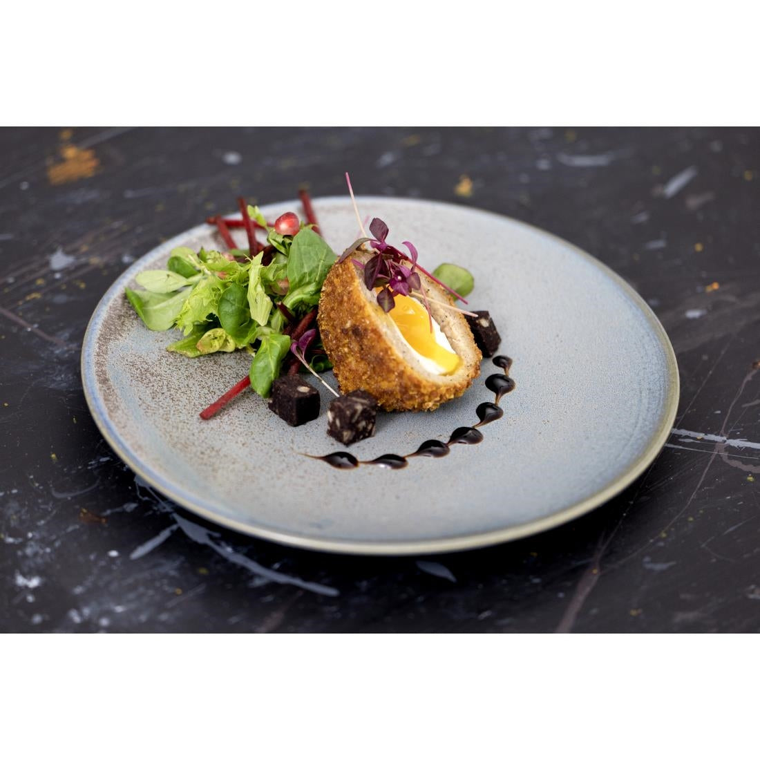 Assiettes Plates Olympia Ember Blue 230mm (lot de 6) — FU171