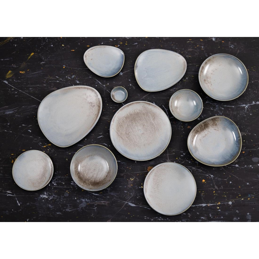 Assiettes Plates Olympia Ember Blue 275mm (lot de 4) — FU170