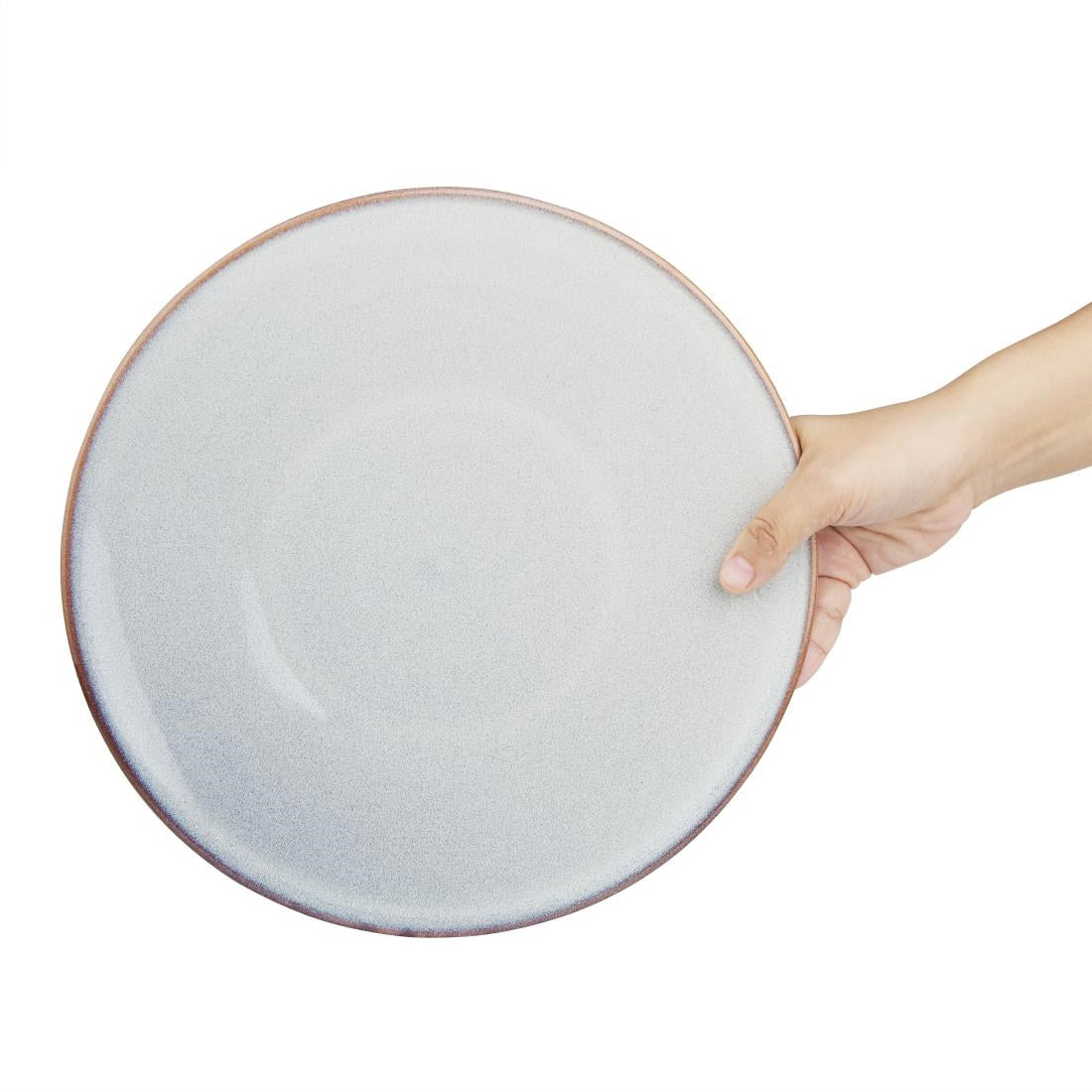 Assiettes Plates Olympia Drift Gris Uni 280mm (lot de 4) — FU187