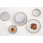 Assiettes Plates Olympia Drift En Relief Gris 180mm (lot de 6) — FU196