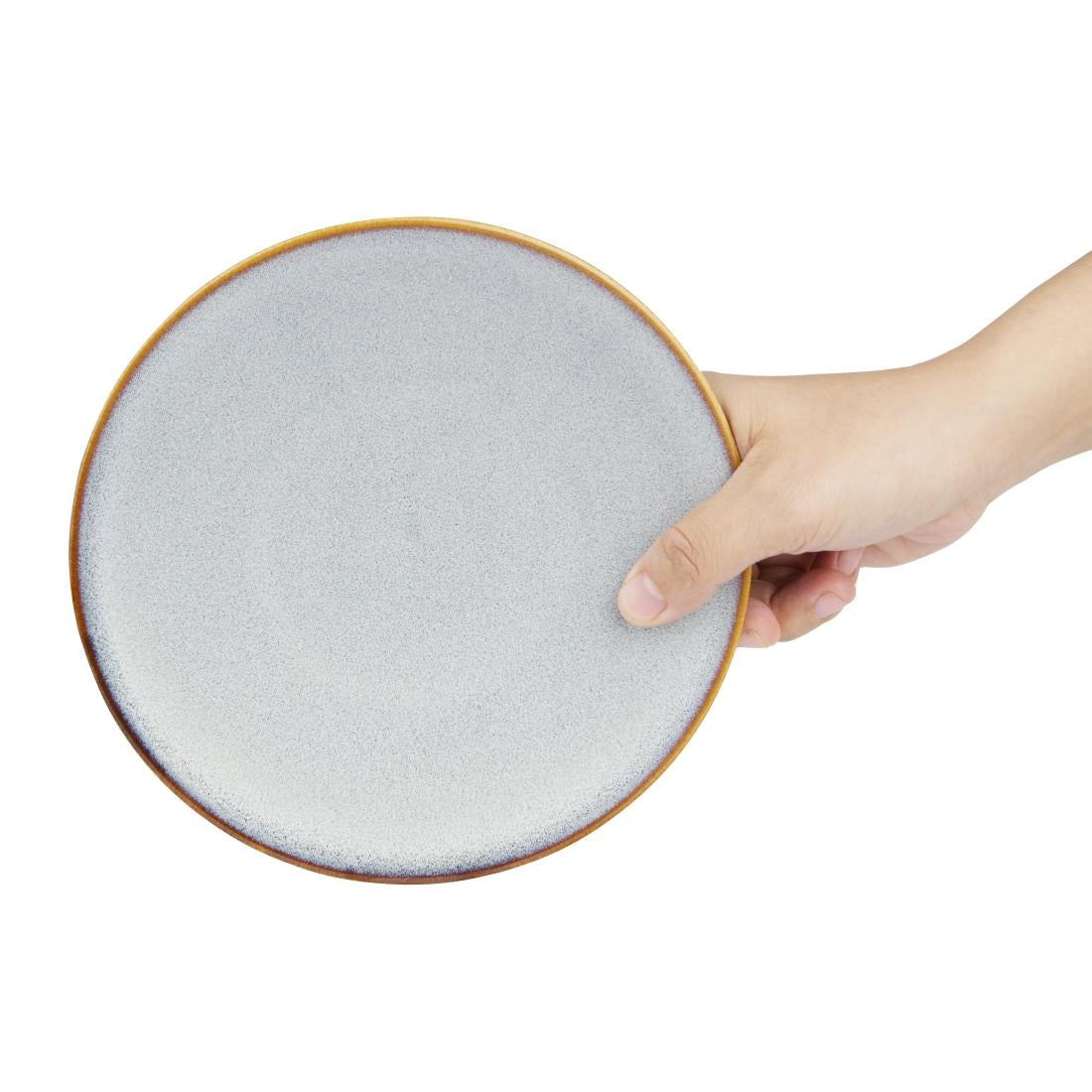 Assiettes Plates Olympia Drift Gris Uni 180mm (lot de 6) — FU189