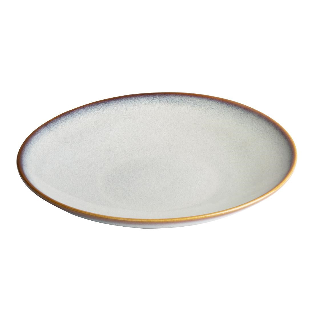 Assiettes Creuses Olympia Drift Gris Uni 260mm (lot de 4) — FU190