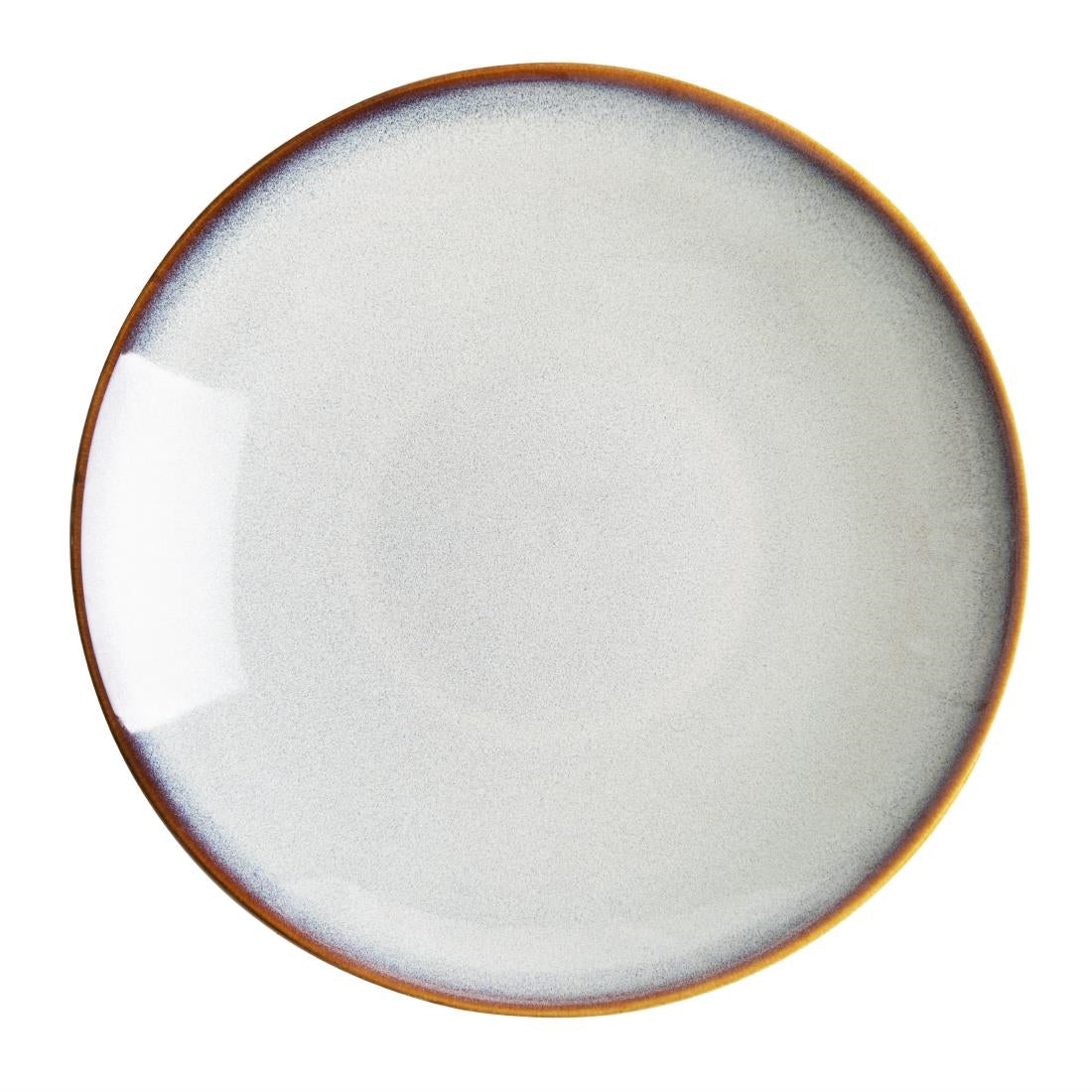 Assiettes Creuses Olympia Drift Gris Uni 260mm (lot de 4) — FU190