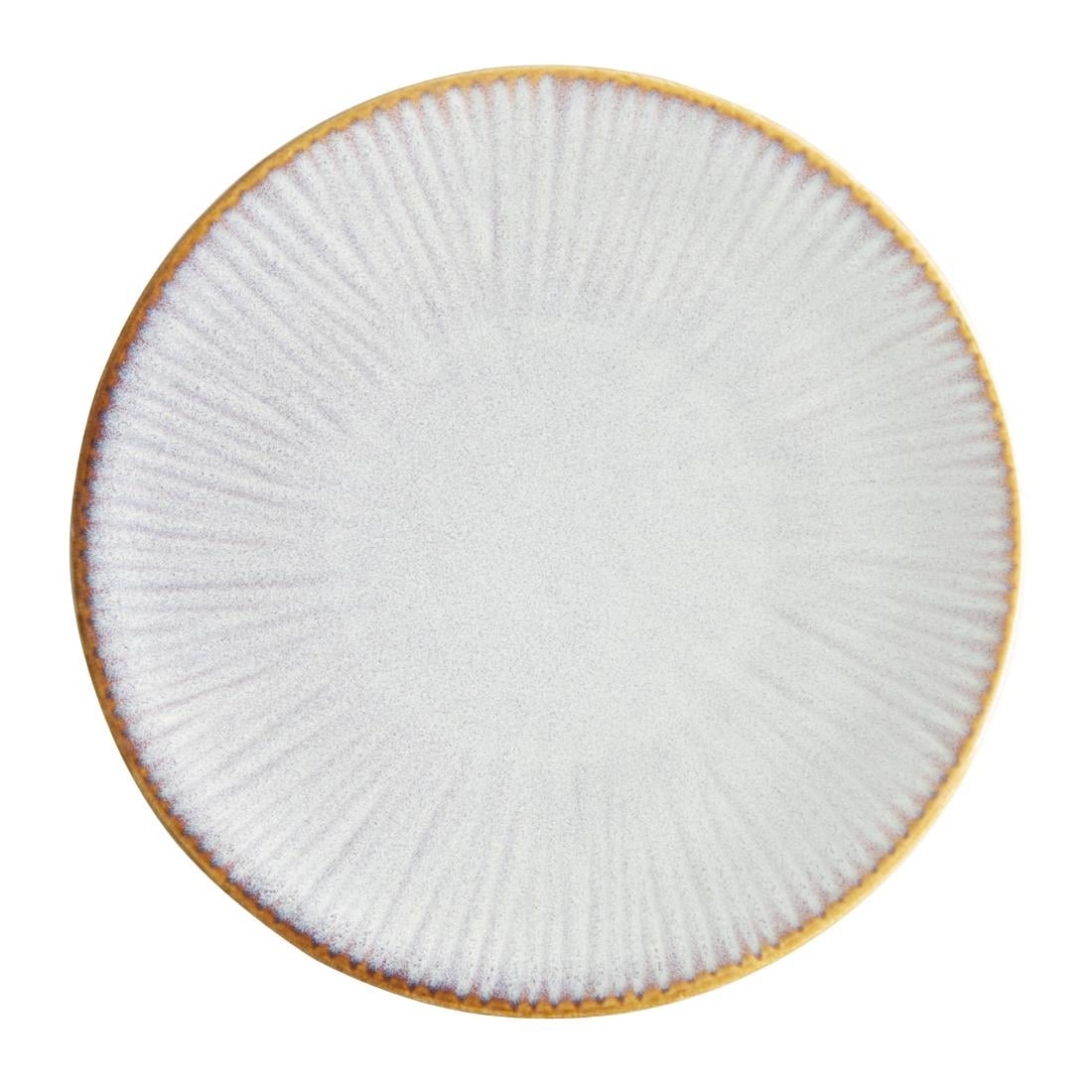 Assiettes Plates Olympia Drift En Relief Gris 180mm (lot de 6) — FU196