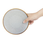 Assiettes Plates Olympia Drift En Relief Gris 180mm (lot de 6) — FU196