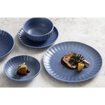 Assiettes plates Olympia Corallite bleues 280 mm (lot de 6) — FU200