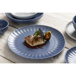 Assiettes plates Olympia Corallite bleues 280 mm (lot de 6) — FU200