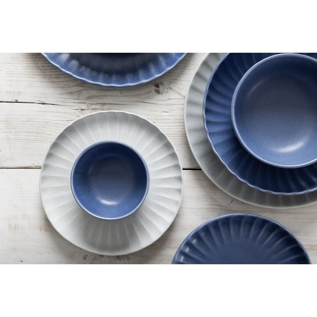Bols profonds Olympia Corallite bleus 105x55mm (lot de 12) — FU204