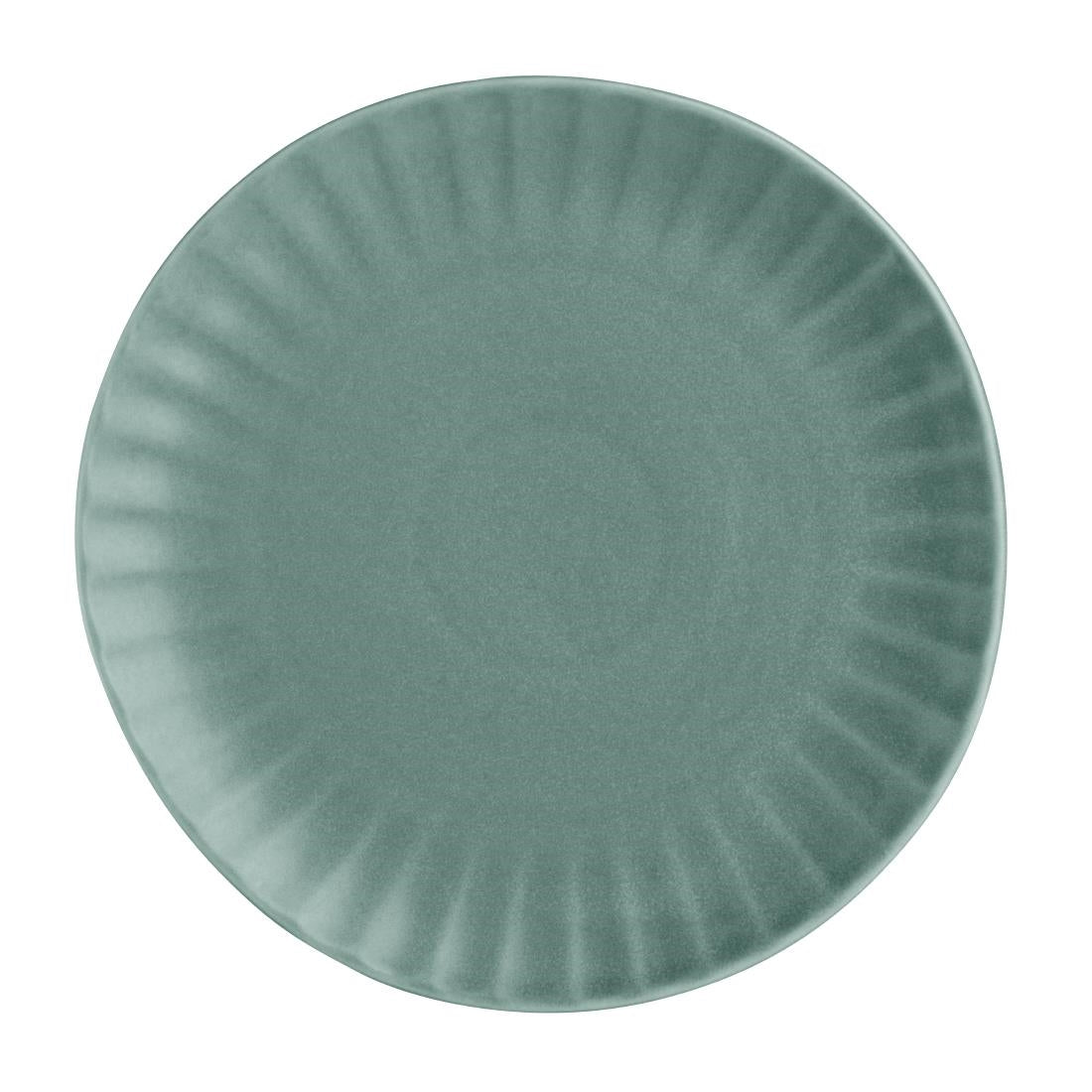 Assiettes plates Olympia Corallite vertes 280 mm (lot de 6) — FU206