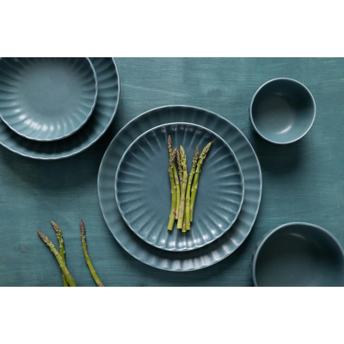 Assiettes plates Olympia Corallite vertes 280 mm (lot de 6) — FU206