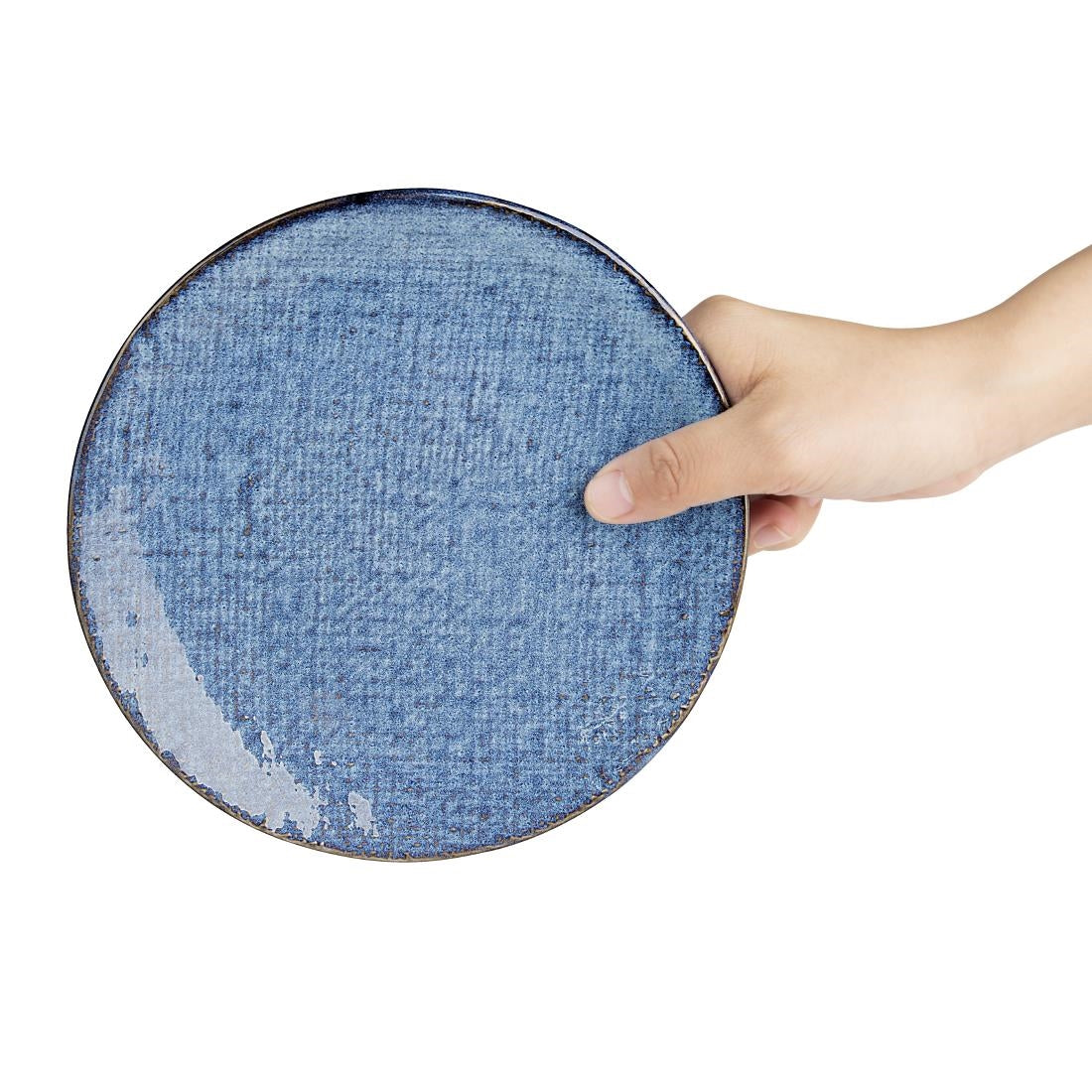 Assiettes plates Olympia Denim Blue 180mm (lot de 6) — FU220