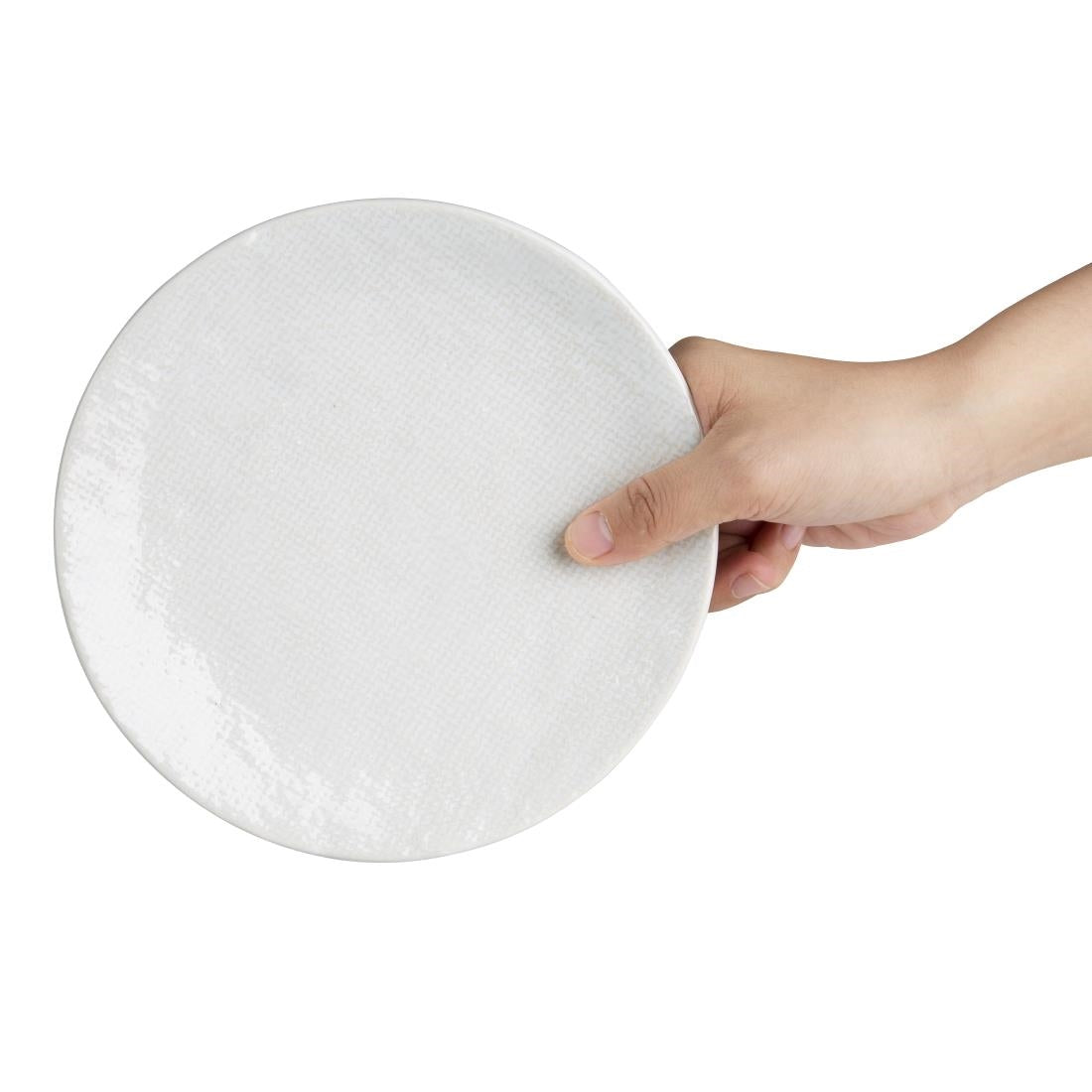 Assiettes plates Olympia Denim White 180mm (lot de 6) — FU225