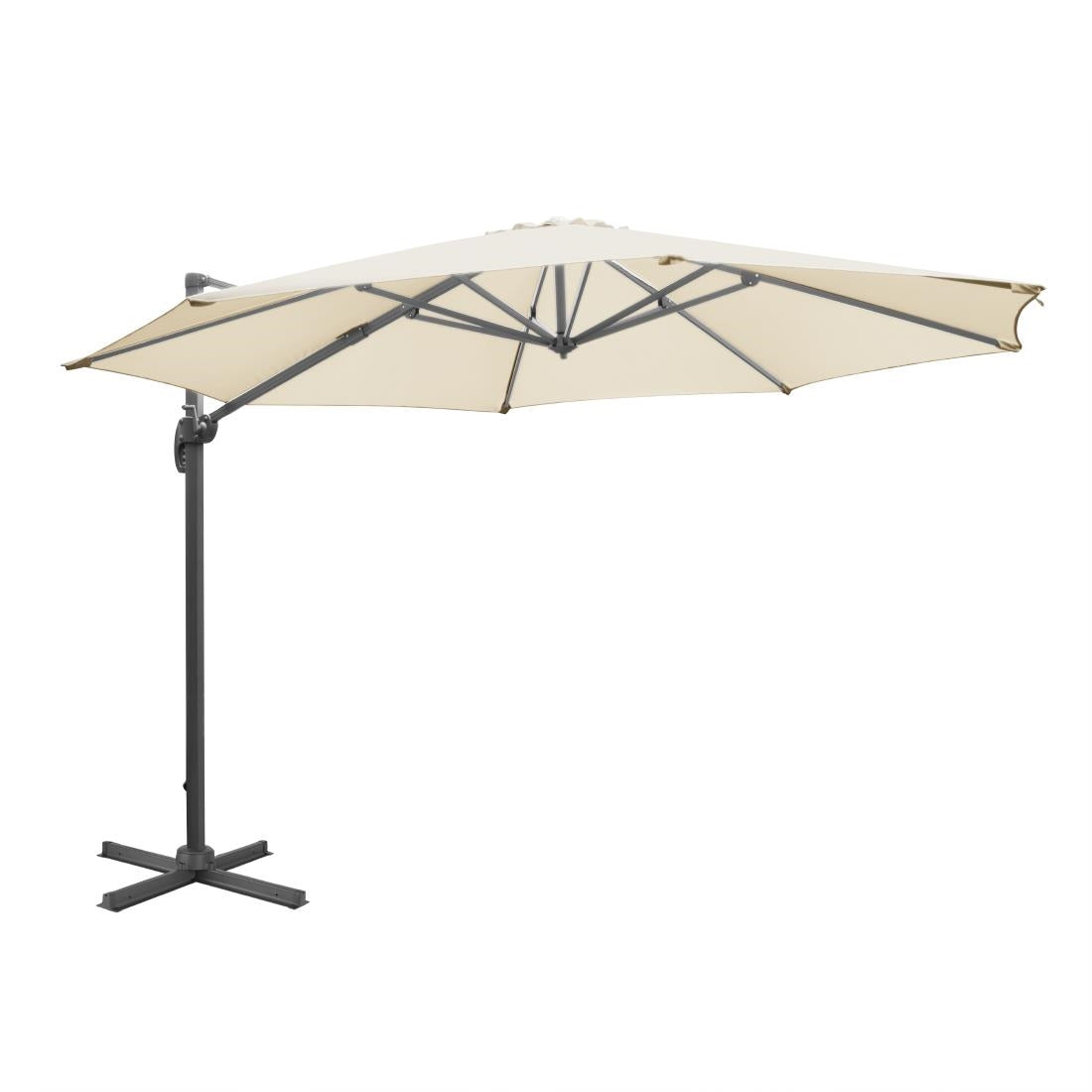 Parasol déporté professionnel Bolero Venice crème 3,5 m — FU507