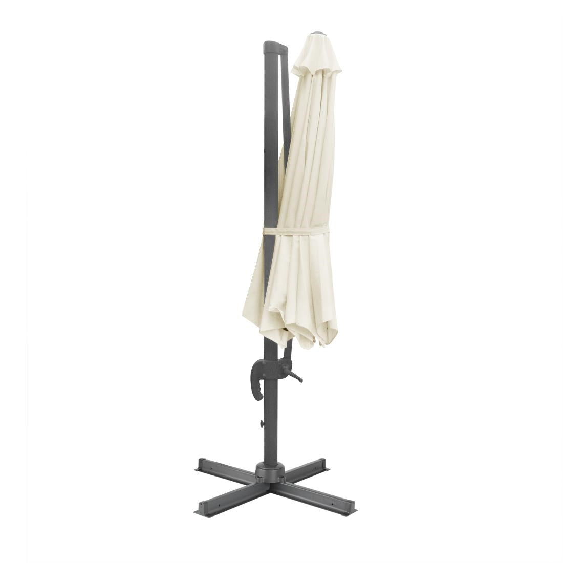 Parasol déporté professionnel Bolero Venice crème 3,5 m — FU507