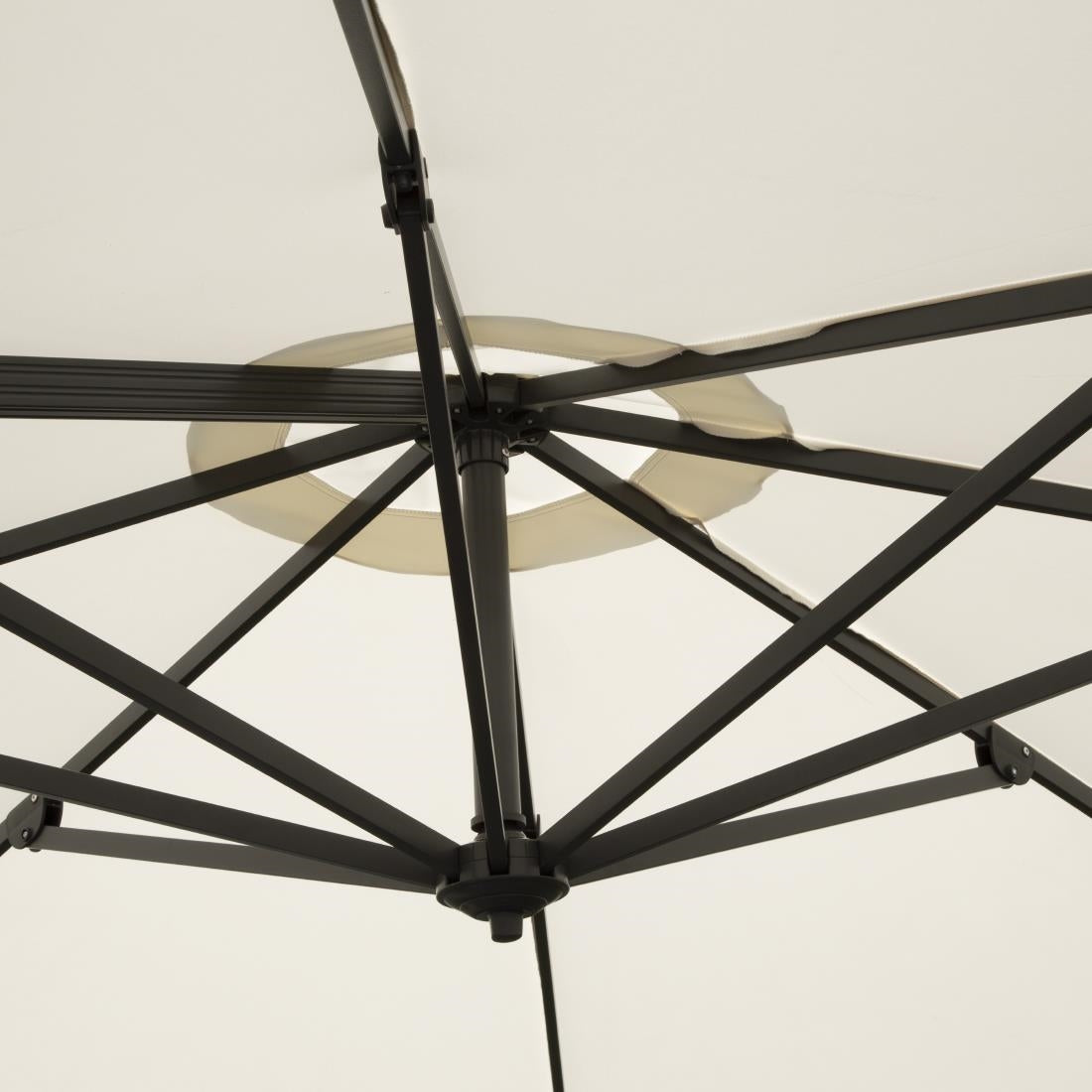 Parasol déporté professionnel Bolero Venice crème 3,5 m — FU507