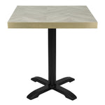 Plateau de table carré pré-percé Bolero Chevron 700mm — FU512