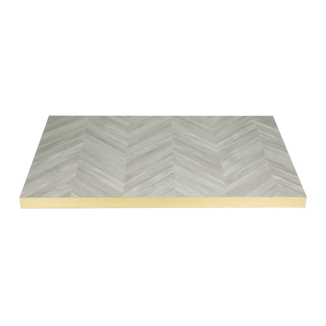 Plateau de table rectangulaire Bolero Chevron 1 100 mm x 700 mm — FU513