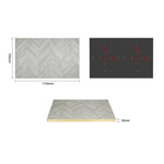Plateau de table rectangulaire Bolero Chevron 1 100 mm x 700 mm — FU513