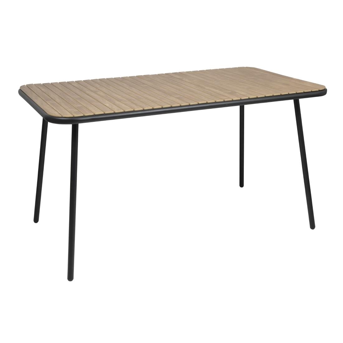 Table rectangulaire effet bois Bolero Santorini 1400mm — FU536