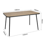Table rectangulaire effet bois Bolero Santorini 1400mm — FU536