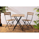 Chaises de terrasse pliantes Bolero Perth effet bois (lot de 2) — FU539