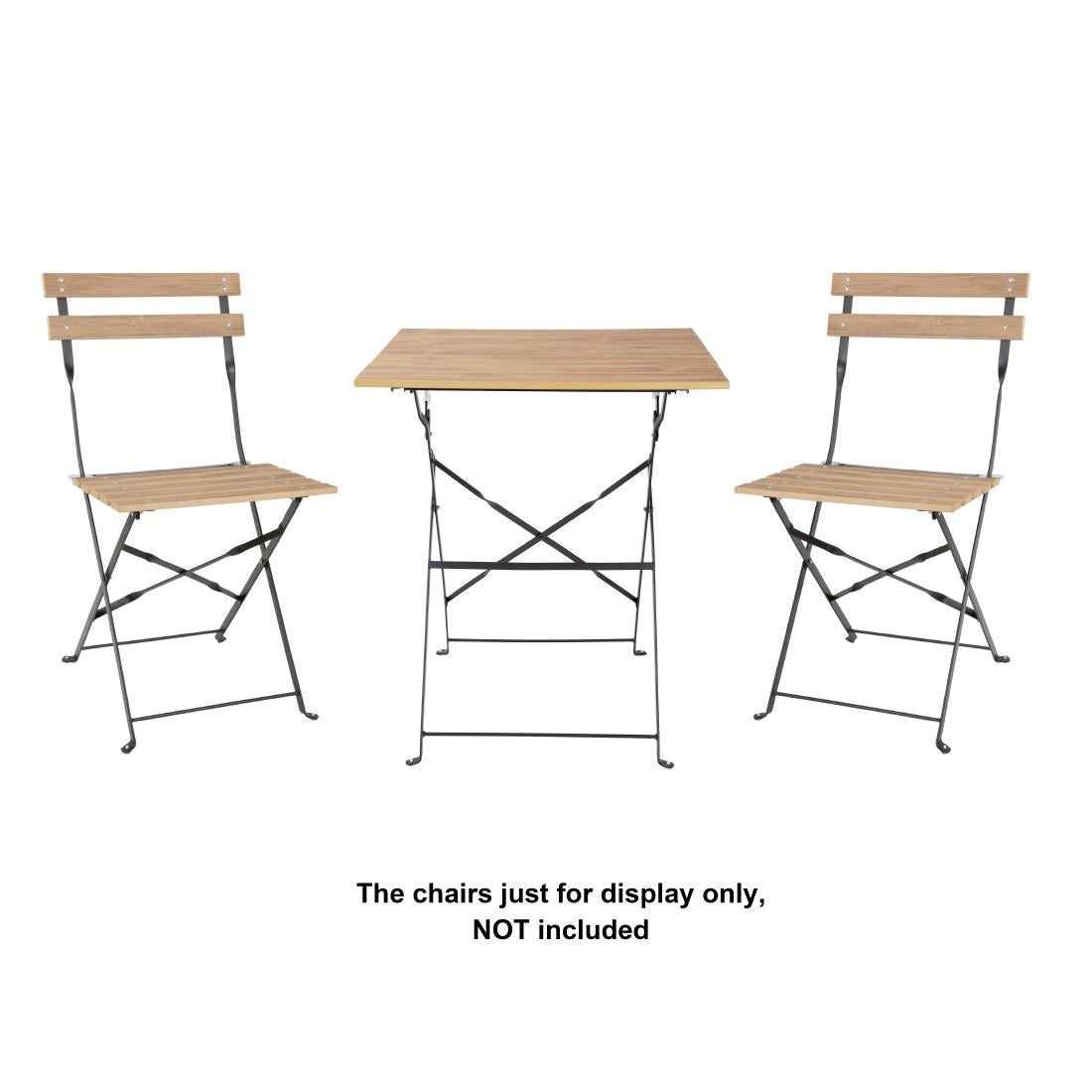 Table de terrasse carrée Bolero Perth effet bois — FU538