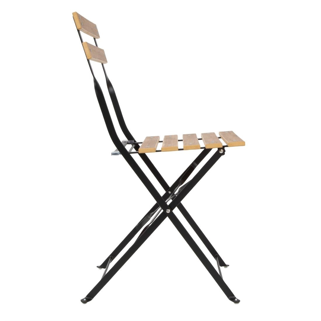 Chaises de terrasse pliantes Bolero Perth effet bois (lot de 2) — FU539