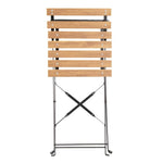 Chaises de terrasse pliantes Bolero Perth effet bois (lot de 2) — FU539