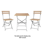 Chaises de terrasse pliantes Bolero Perth effet bois (lot de 2) — FU539