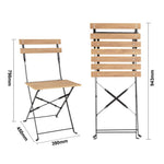 Chaises de terrasse pliantes Bolero Perth effet bois (lot de 2) — FU539