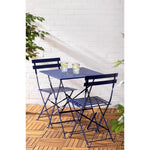 Chaises de terrasse pliantes Bolero Perth bleu marine foncé (lot de 2) — FU541