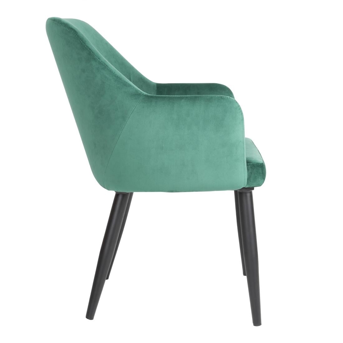 Chaises en velours Bolero Lia vertes (lot de 2) — FX070