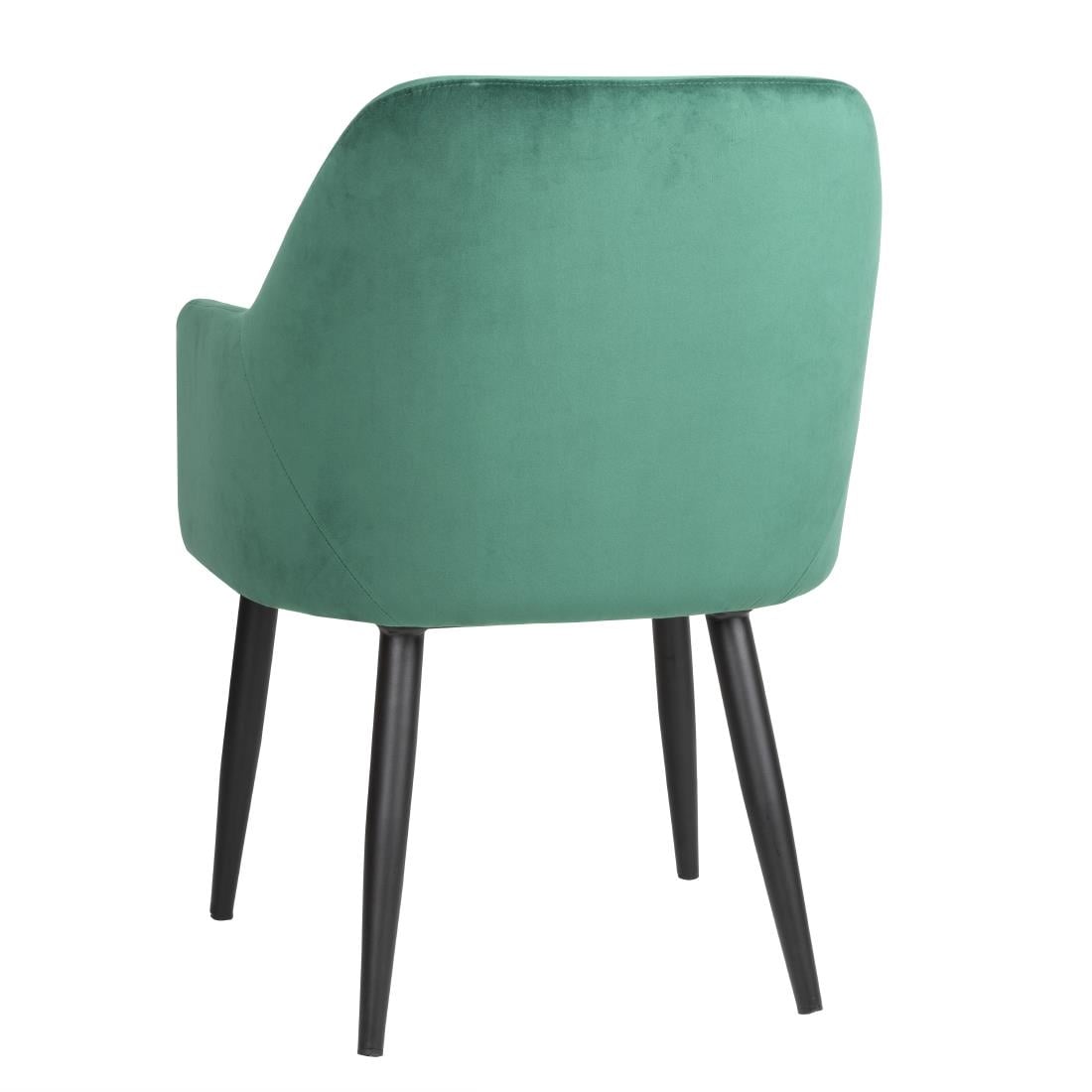 Chaises en velours Bolero Lia vertes (lot de 2) — FX070