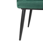 Chaises en velours Bolero Lia vertes (lot de 2) — FX070
