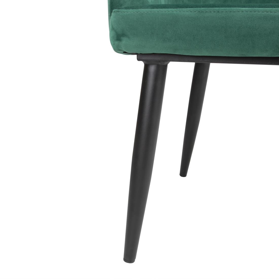 Chaises en velours Bolero Lia vertes (lot de 2) — FX070