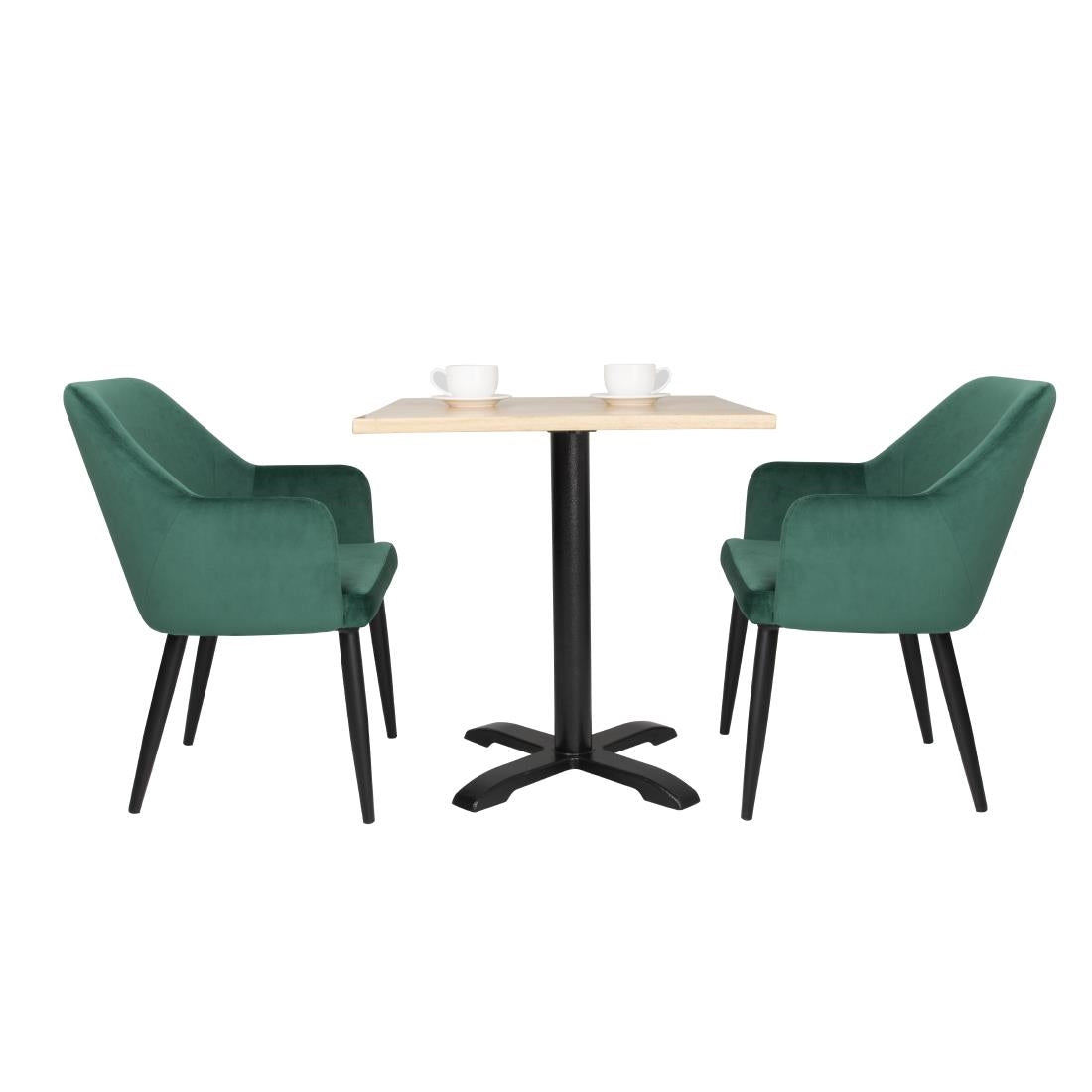 Chaises en velours Bolero Lia vertes (lot de 2) — FX070